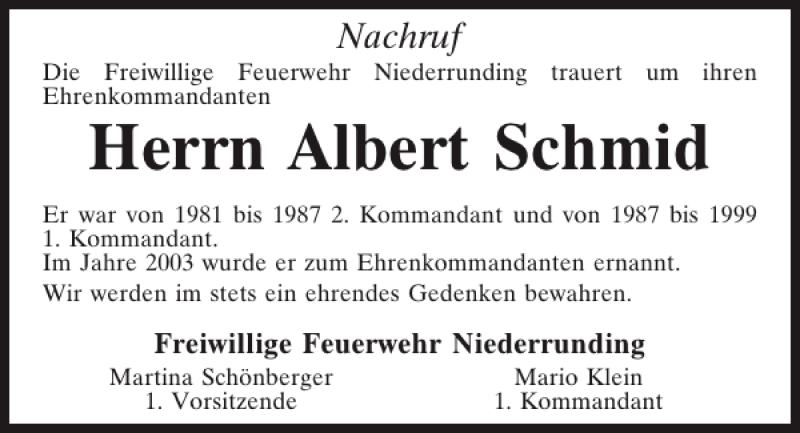 Traueranzeigen Von Albert Schmid Mittelbayerische Trauer