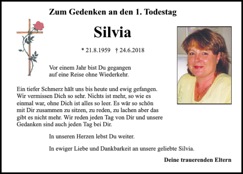 Traueranzeigen Von Silvia Habler Mittelbayerische Trauer