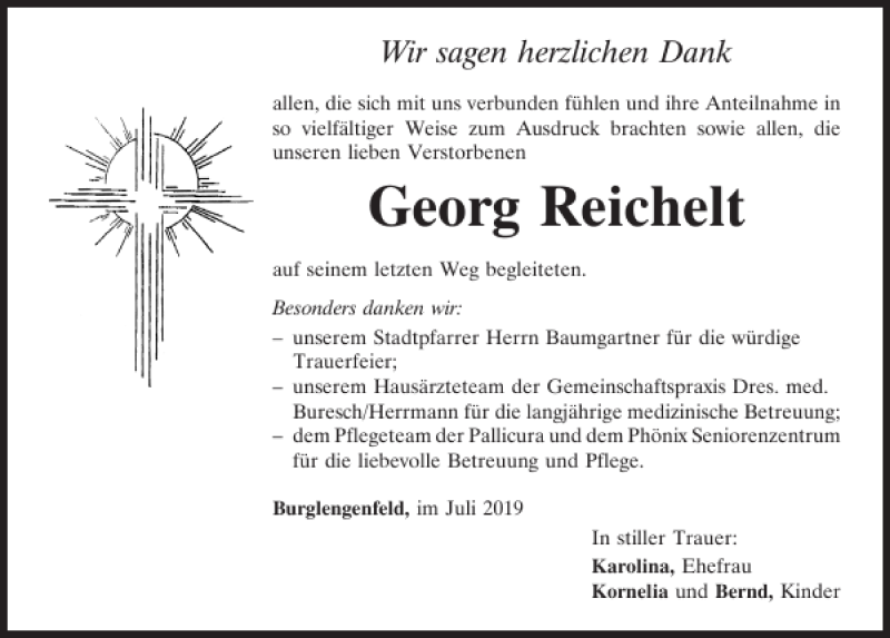 Traueranzeigen Von Georg Reichelt Mittelbayerische Trauer