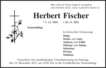 Traueranzeigen von Herbert Fischer | Mittelbayerische Trauer