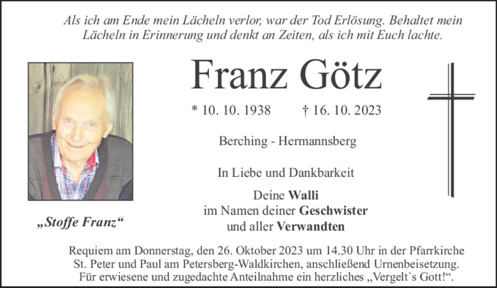 Franz gotz sales