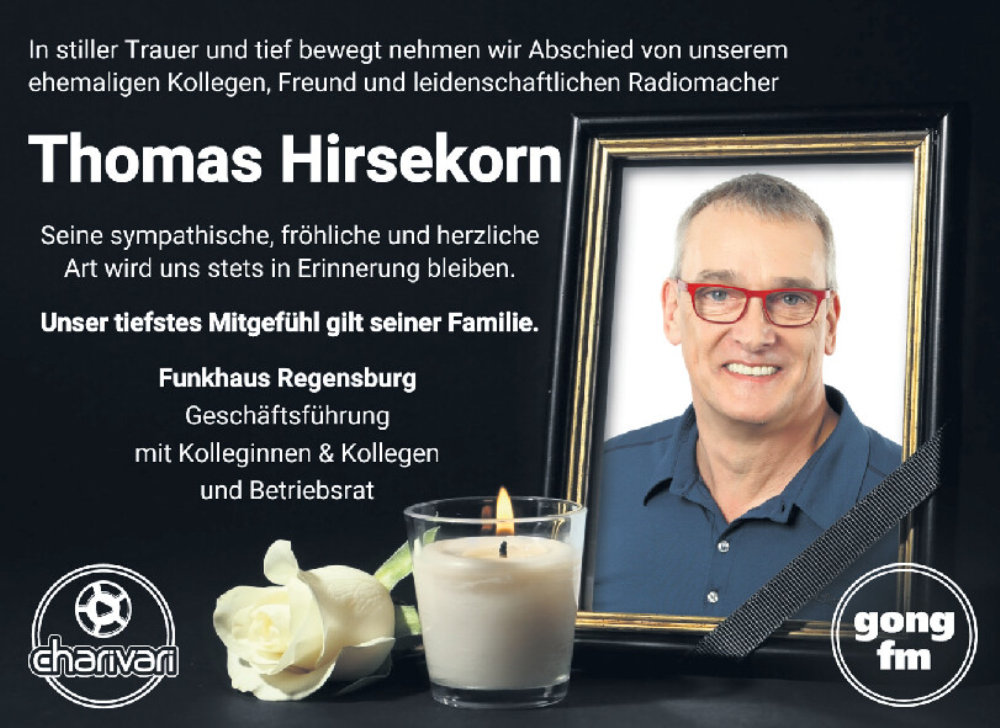  Traueranzeige für Thomas Hirsekorn vom 27.07.2024 aus Mittelbayerische Zeitung Gesamtausgabe